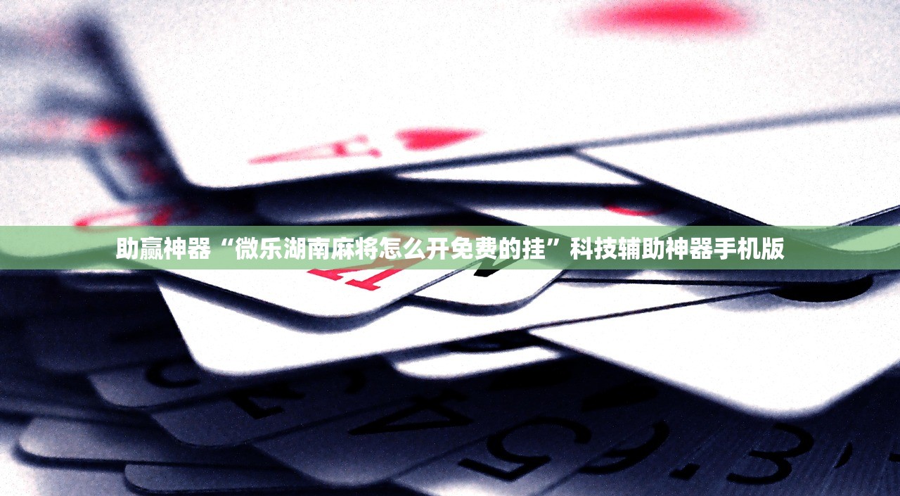 助赢神器“微乐湖南麻将怎么开免费的挂”科技辅助神器手机版
