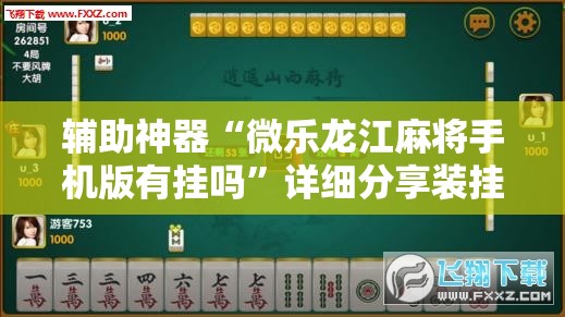 辅助神器“微乐龙江麻将手机版有挂吗”详细分享装挂步骤