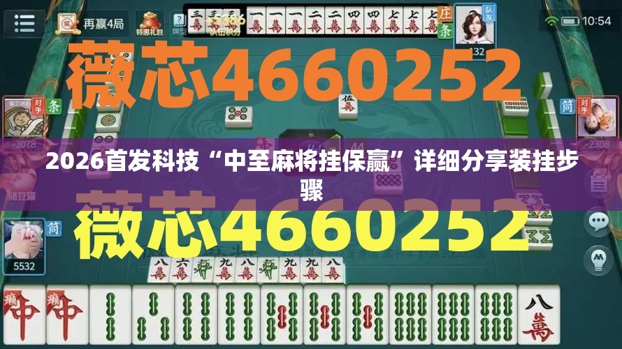 2026首发科技“中至麻将挂保赢”详细分享装挂步骤