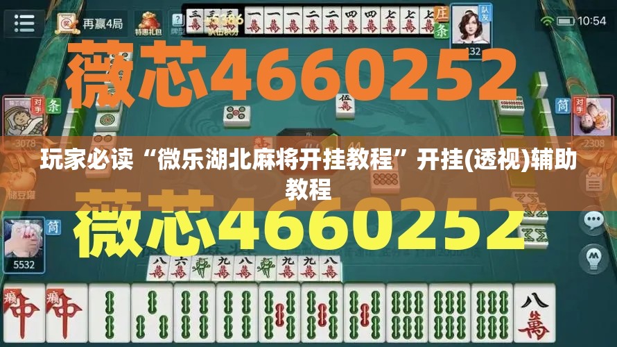 玩家必读“微乐湖北麻将开挂教程”开挂(透视)辅助教程