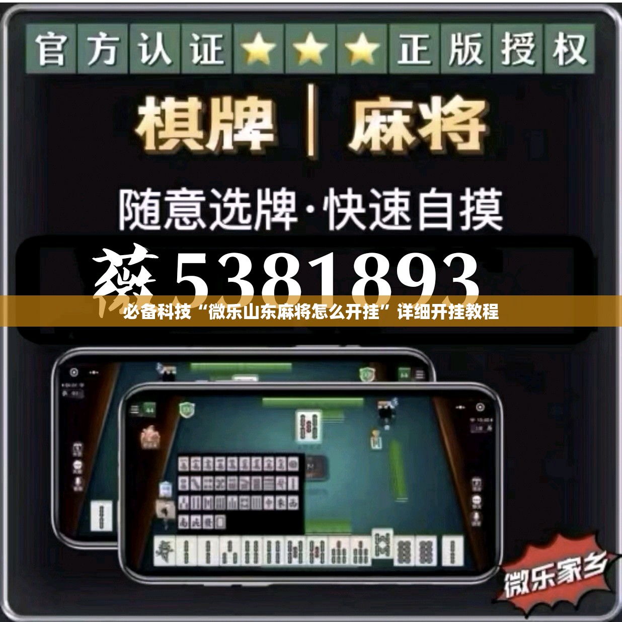 必备科技“微乐山东麻将怎么开挂”详细开挂教程