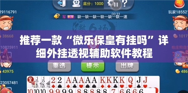 推荐一款“微乐保皇有挂吗”详细外挂透视辅助软件教程