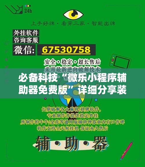 必备科技“微乐小程序辅助器免费版”详细分享装挂步骤