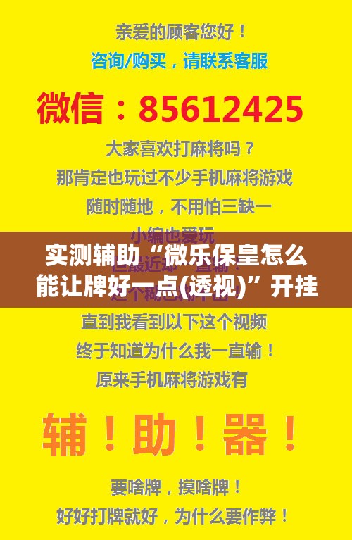 实测辅助“微乐保皇怎么能让牌好一点(透视)	”开挂辅助脚本+详细开挂安装教程