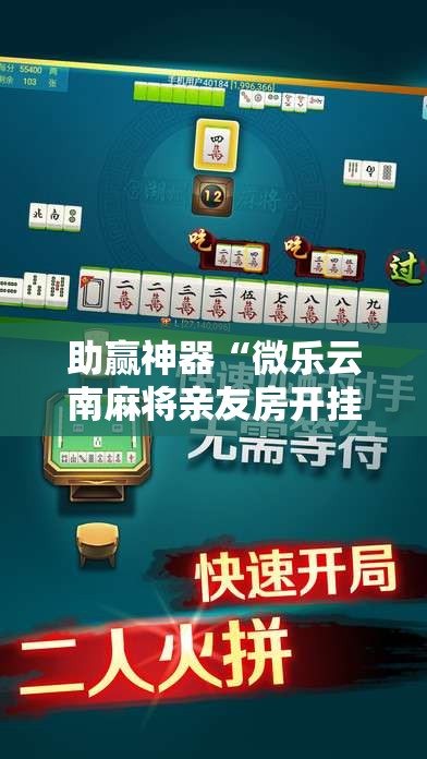 助赢神器“微乐云南麻将亲友房开挂	”科技辅助神器手机版