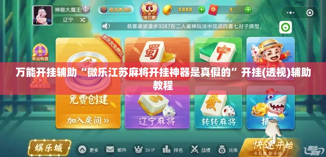 万能开挂辅助“微乐江苏麻将开挂神器是真假的”开挂(透视)辅助教程