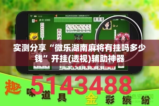 实测分享“微乐湖南麻将有挂吗多少钱”开挂(透视)辅助神器