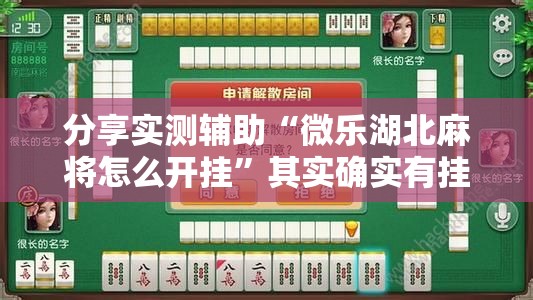 分享实测辅助“微乐湖北麻将怎么开挂”其实确实有挂