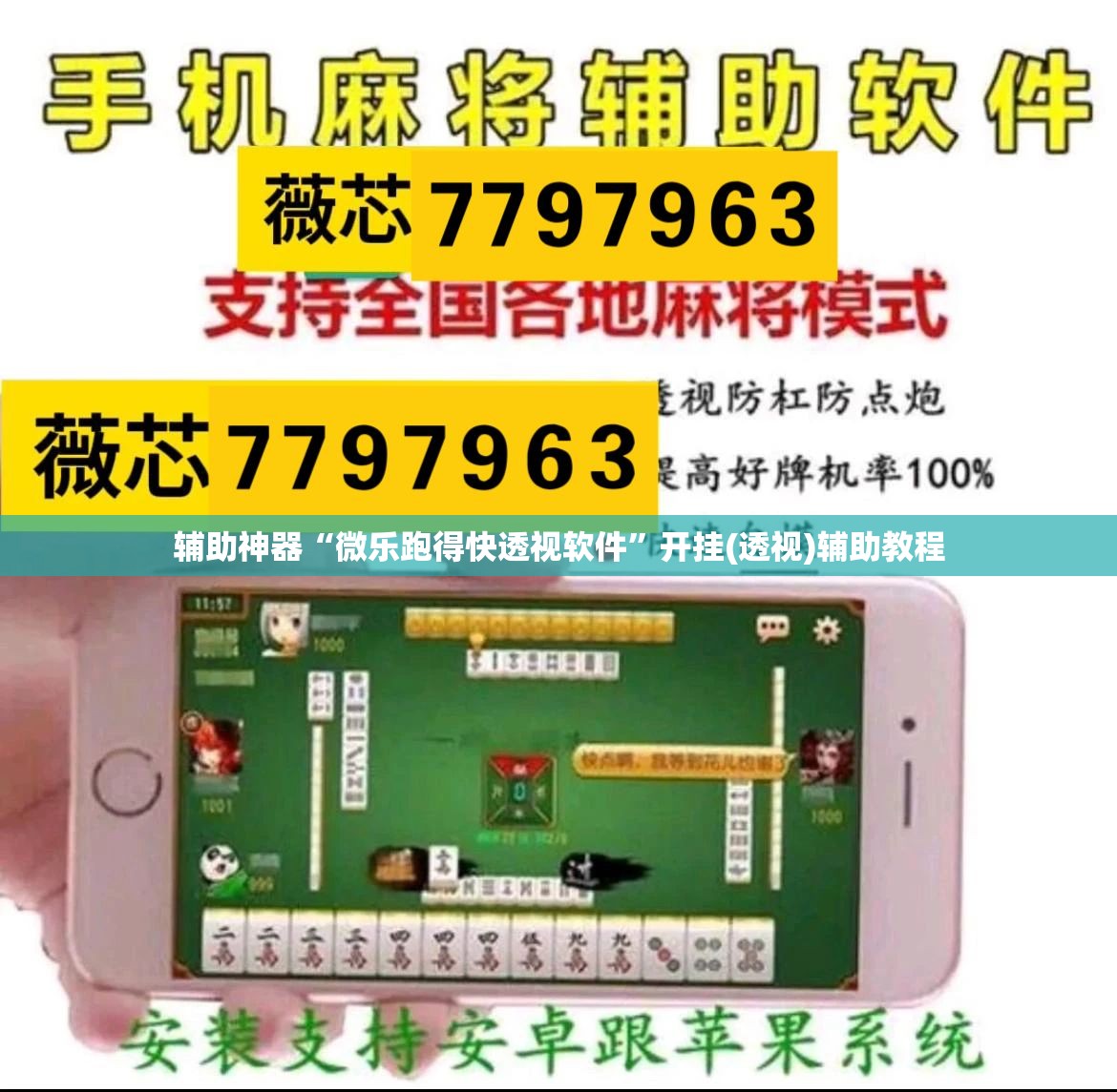 辅助神器“微乐跑得快透视软件”开挂(透视)辅助教程