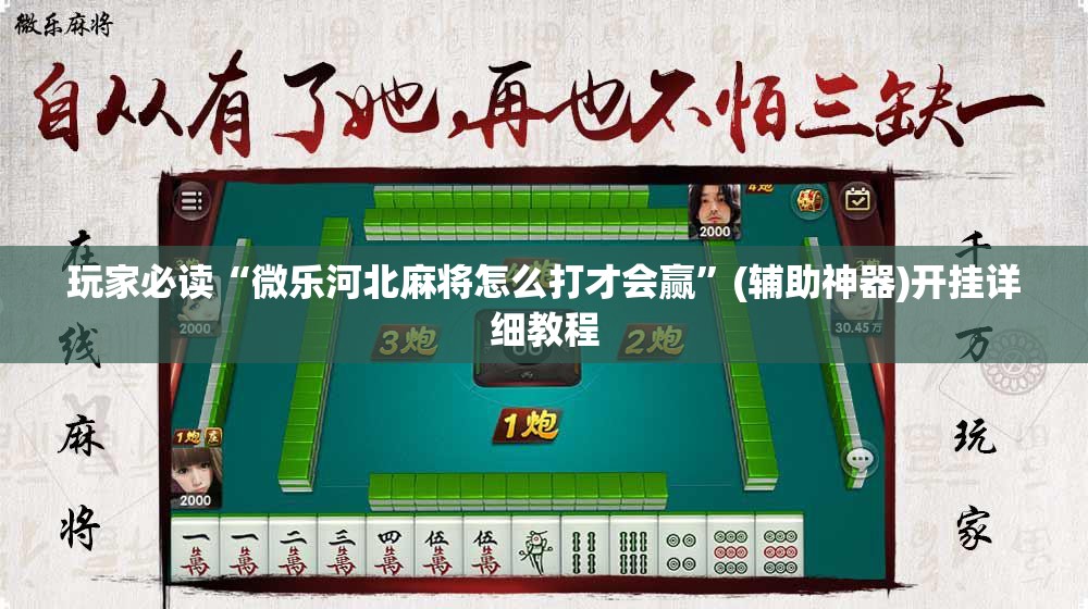玩家必读“微乐河北麻将怎么打才会赢”(辅助神器)开挂详细教程