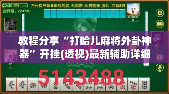 教程分享“打哈儿麻将外卦神器”开挂(透视)最新辅助详细