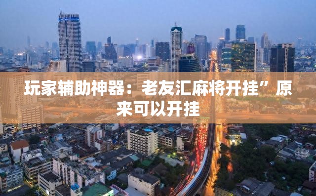 玩家辅助神器：老友汇麻将开挂	”原来可以开挂