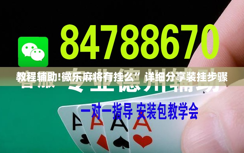 教程辅助!微乐麻将有挂么”详细分享装挂步骤
