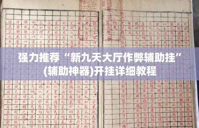 强力推荐“新九天大厅作弊辅助挂”(辅助神器)开挂详细教程