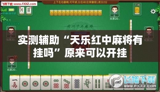实测辅助“天乐红中麻将有挂吗	”原来可以开挂
