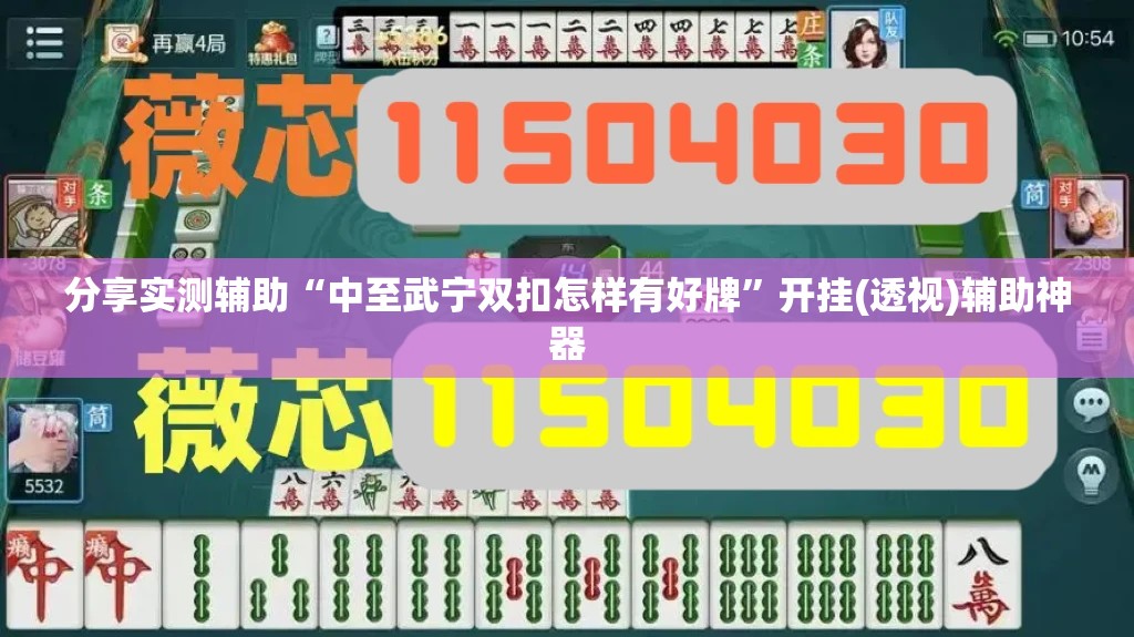 分享实测辅助“中至武宁双扣怎样有好牌”开挂(透视)辅助神器