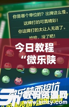 今日教程“微乐陕西三代怎么拿一手好牌”原来可以开挂