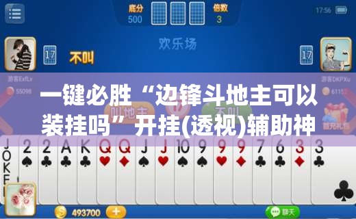 一键必胜“边锋斗地主可以装挂吗”开挂(透视)辅助神器
