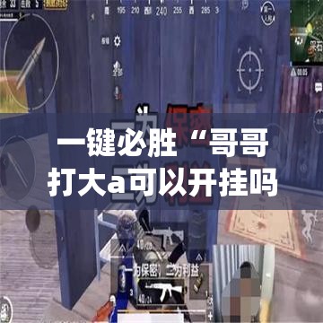 一键必胜“哥哥打大a可以开挂吗”开挂(透视)辅助神器