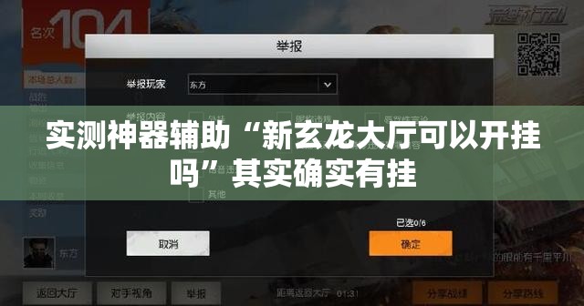 实测神器辅助“新玄龙大厅可以开挂吗”其实确实有挂