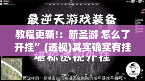 教程更新!：新圣游 怎么了开挂”(透视)其实确实有挂